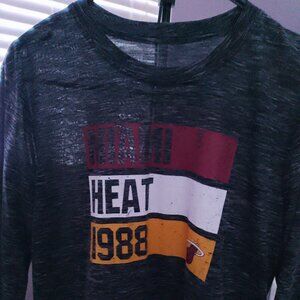 Vintage gauze thin MIami Heat shirt long sleeve